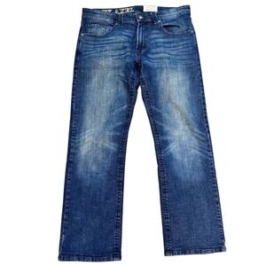 TK Axel Men's Slim Boot Jeans Dark Wash W34 L32 Cotton Spandex Blend